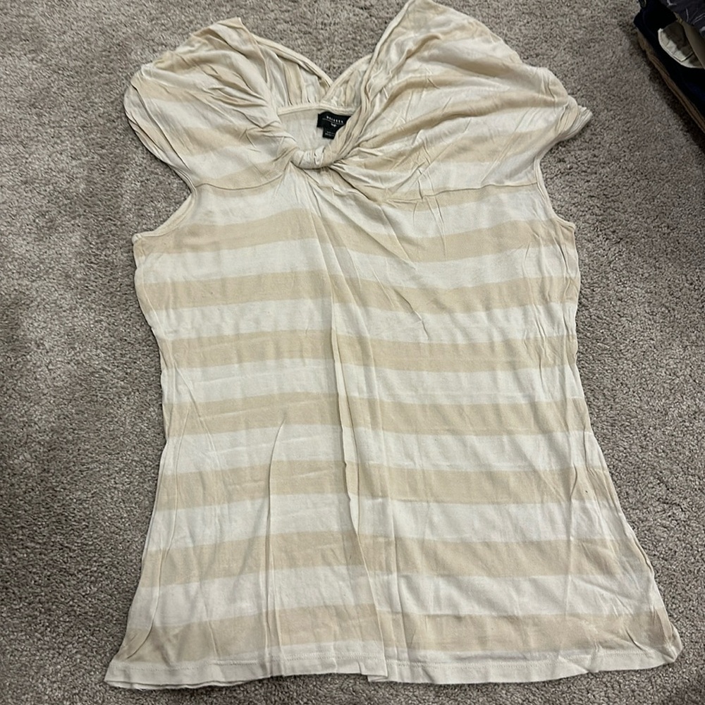 Striped twist neck top from Anthropologie